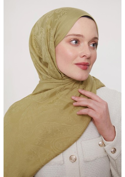 Yağ Yeşili Hint Desen Grazia Şal fırsatları