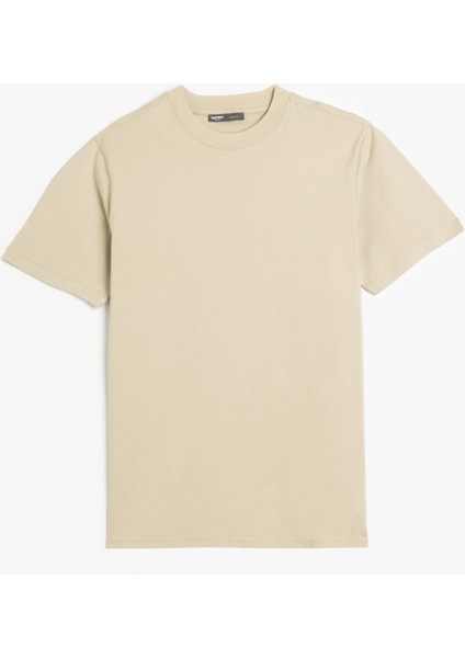 Bisiklet Yaka Pamuklu Kısa Kollu Basic Slim Fit Tişört