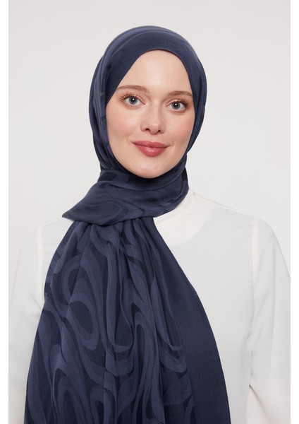 K.lacivert Soyut Desen Grazia şal