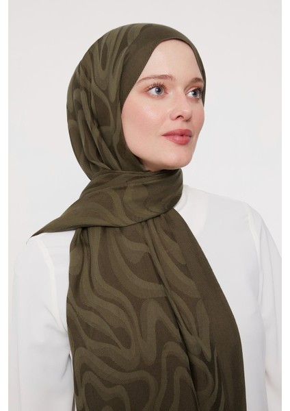 Yosun Yeşili Soyut Desen Grazia şal fiyatları