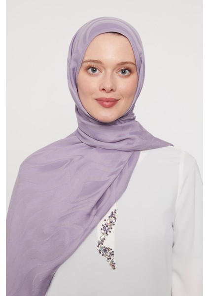 Lila Soyut Desen Grazia şal