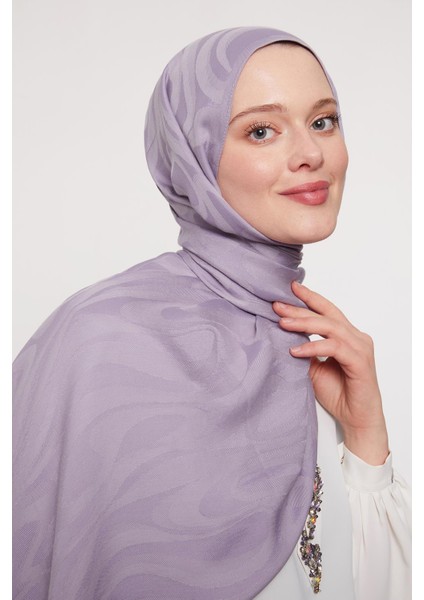 Lila Soyut Desen Grazia şal modelleri