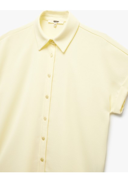 Krep Kumaş Klasik Yaka Kısa Kollu Gömlek modelleri