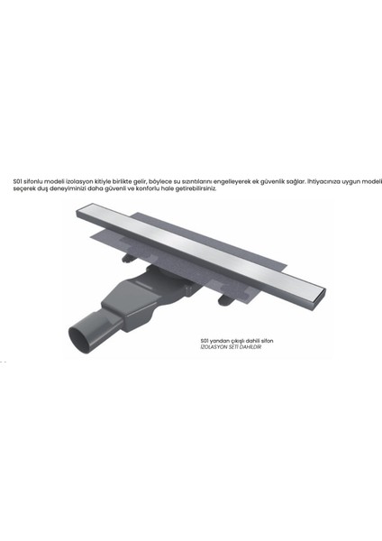 Basic Linear 50 cm Satine Inox Duş Kanalı fiyatları