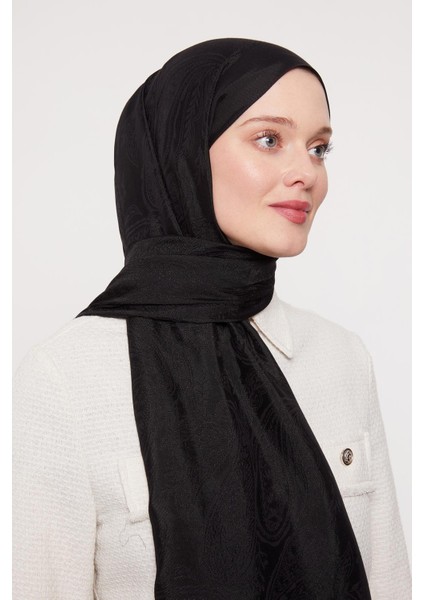 Siyah Hint Desen Grazia Şal