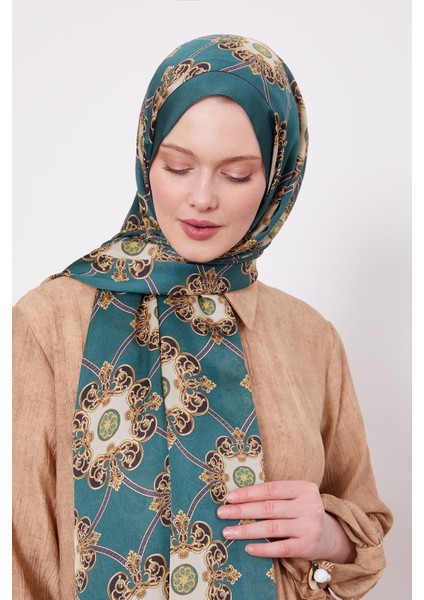 Zümrüt Barok Desen Hint Ipeği Şal fiyatları