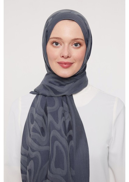 Lacivert Soyut Desen Grazia şal