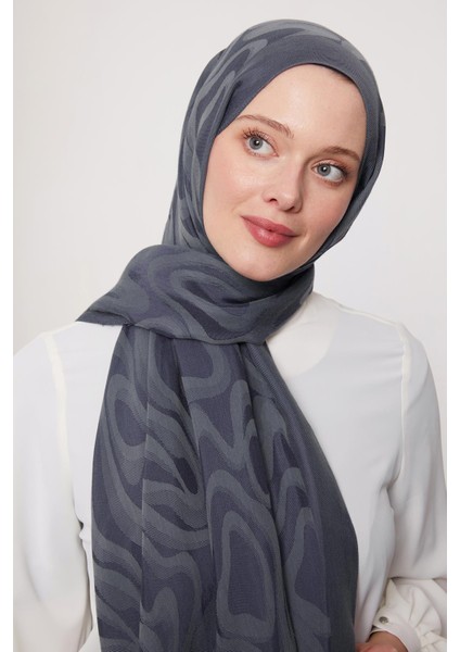 Lacivert Soyut Desen Grazia şal fırsatları