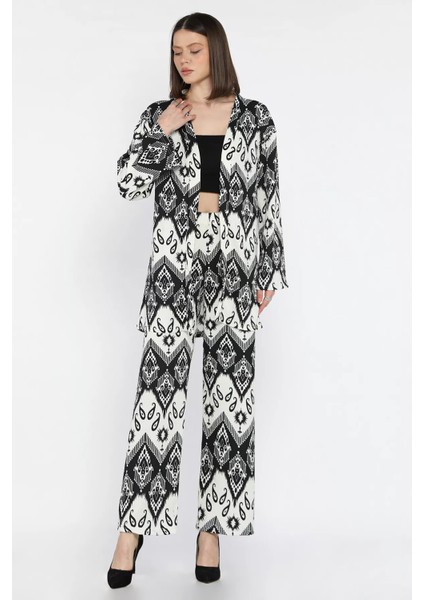Kadın Desenli Kimono Pantolon Ikili Takım P-00016180 fiyatları