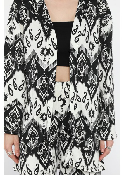 Kadın Desenli Kimono Pantolon Ikili Takım P-00016180 fırsatları