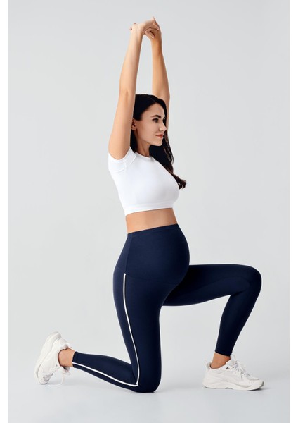 Biyeli Yüksek Bel Esnek Toparlayıcı Hamile Tayt modelleri