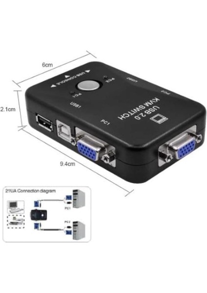 USB Kvm Switch 2 Port Manuel