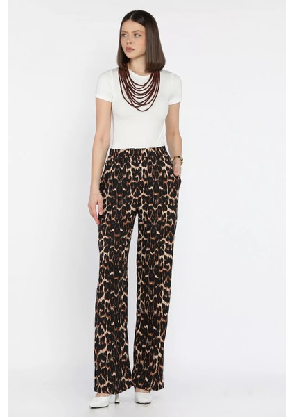 Kadın Bel Lastikli Çift Cepli Bürümcük Pantolon P-00016178 fiyatları