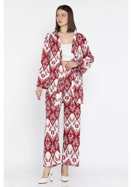 Kadın Desenli Kimono Pantolon Ikili Takım P-00016180 fiyatları