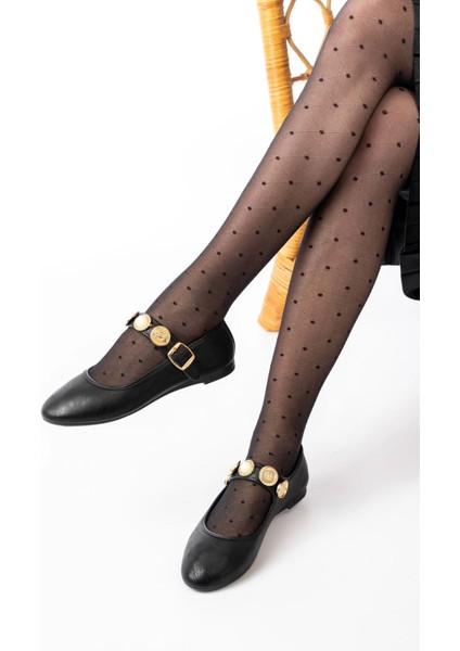 İNF-6363 Siyah Baret Tokalı Günlük Bayan Ayakkabı modelleri