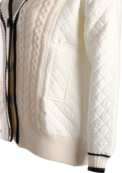 Vedi Oversize V Yaka Kabartmalı Kadın Hırka - Günlük & Şık modelleri