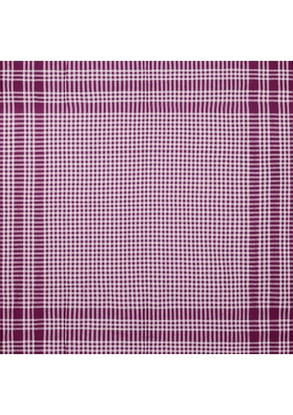 Soft Ekoseli Piknik Örtüsü - Bordo - 165X165 cm