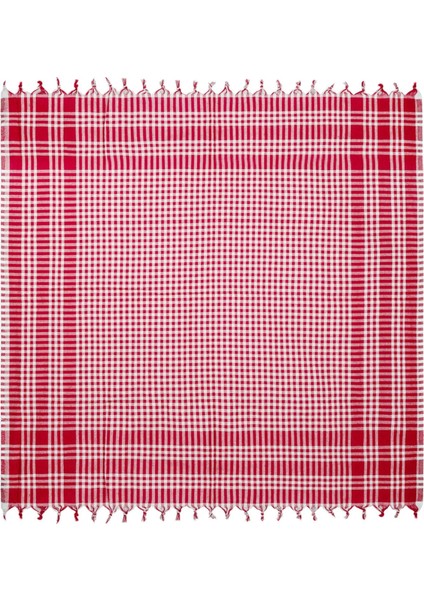 Soft Ekoseli Piknik Örtüsü - Kırmızı - 165X165 cm