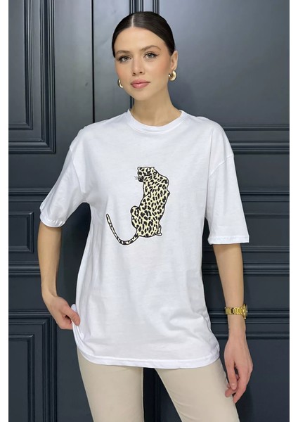 Kadın Bisiklet Yaka Ön Baskılı Tişört P-00016162 fiyatları
