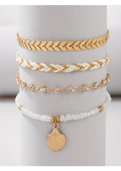4 Parçalı Moda Plaj Tatili Puka Kabuk Bilezikler fiyatları