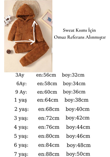 Kız Erkek Bebek ve Çocuk Kapüşonlu Peluş Ikili Takım fırsatları