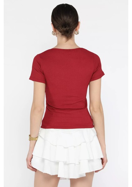 Kadın Kare Yaka Bürümcük Bluz P-00016160 modelleri