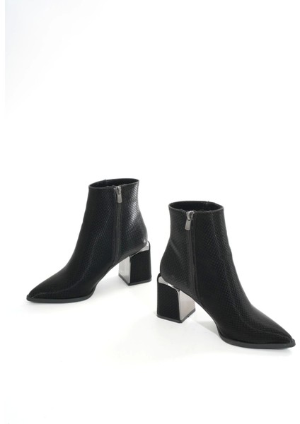 DNZ-409 Siyah Fermuarlı Topuklu Kadın Günlük Bot fırsatları