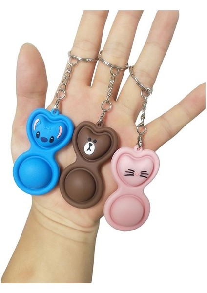 No.21 Tarzı Sevimli Fidget Oyuncaklar Basit Dimple Anime Figürler Dikiş Anahtarlık Sıkıştırılabilir Itme Kabarcık Çocuk Oyuncakları- Brinquedos (Yurt Dışından)