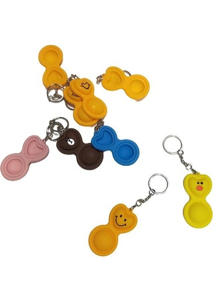 No.21 Tarzı Sevimli Fidget Oyuncaklar Basit Dimple Anime Figürler Dikiş Anahtarlık Sıkıştırılabilir Itme Kabarcık Çocuk Oyuncakları- Brinquedos (Yurt Dışından)