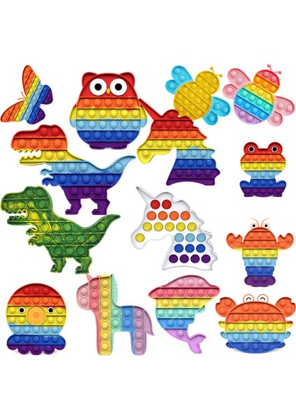 MS-0107 Stili Yeni Pop Noel Hediye Balon Sıkma Duyusal Oyuncak Özel Ihtiyaçlar Komik Dinozor Baykuş Oyuncaklar (Yurt Dışından)