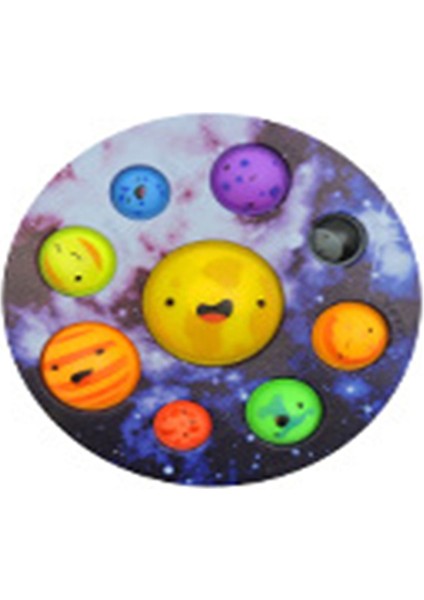 Kumral Tarzı Sekiz Gezegen Basit Dimple Pop Fidget Duyusal Oyuncak Anahtarlık Giderici Tahtası Anksiyete Fidget Oyuncak Çocuklar Için (Yurt Dışından)