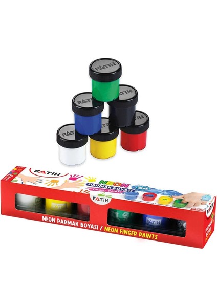 Parmak Boyası 6 Renk Neon 25ML