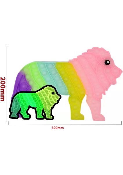Glow Sekizgen Stili Karanlıkta Parlayan Pop Fidget Oyuncak Unicorn Luminous Itiş Balonu Yetişkin Çocuklar Giderici Oyuncak Patlama Sıkma Oyuncak Floresan Hediye (Yurt Dışından)