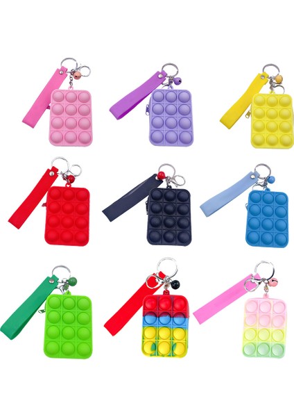 No.28 Stili Geliş Silikon Çanta Itme Kabarcıklı Basit Dimple Oyuncak Anahtar Bozuk Para Çantası Popper Duyusal Poppet Bozuk Para Kılıfı Oyuncaklar Poppet (Yurt Dışından)