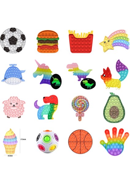 TS23 Stili Yıldırım Fidget Giderici Sıkma Hayvan Oyuncakları Çocuk Squishy Duyusal Oyun El Basit Nokta Yetişkin Oyuncak (Yurt Dışından)