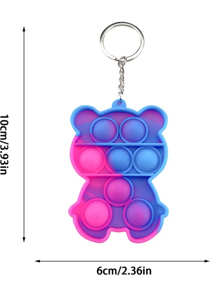 O-1pc Stili Mini Anahtarlık Kabarcıklı Duyusal Masaüstü Bulmaca Oyuncak Topu Sıkıştırma Oyunu Fidget Eşlik Etmek. (Yurt Dışından)