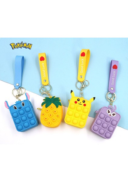 No.2 Tarzı Yeni Pokemon Itme Pop Itler Fidget Oyuncaklar Popet Pikachu Dikiş Kawaii Sıkıştırılabilir Sikke Cüzdan Anahtar Çizgi Film Çanta Topu Anahtarlık (Yurt Dışından)