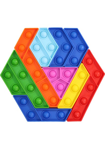Lbx1 Stili Sıcak Itme Pop It Silikon Pop Fidget Oyuncak Yapı Taşları Puzzle Board Oyunları Eğitici Çarkı Oyuncak Hediye (Yurt Dışından)