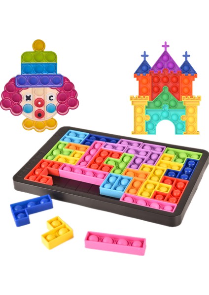 Lbx1 Stili Sıcak Itme Pop It Silikon Pop Fidget Oyuncak Yapı Taşları Puzzle Board Oyunları Eğitici Çarkı Oyuncak Hediye (Yurt Dışından)