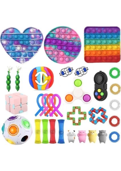 Şeffaf Stil 148 Tasarım Fidget Oyuncak Seti Kutusu Duyusal Fidget Oyuncaklar Paketi Çocuklar Yetişkinler Için Topu Oyuncakları Paketi Антистресс Sıcak (Yurt Dışından)
