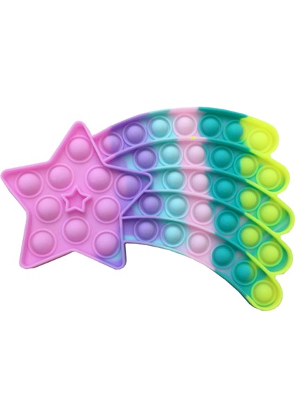 No.3 Tarzı Gökkuşağı Kalem Kutusu Popet Fidget Oyuncak Itme Pop Kabarcık Duyusal Oyuncak Çocuklar Fidget (Yurt Dışından)