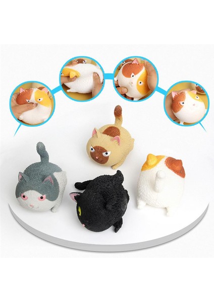 Siyah Stil 1 Adet Topu Mini Sıkıştırma Oyuncak Squishy Kedi Sevimli Kawaii Bebek Esnek Hayvan El Oyalanma Vent Oyuncakları Антистресс (Yurt Dışından)