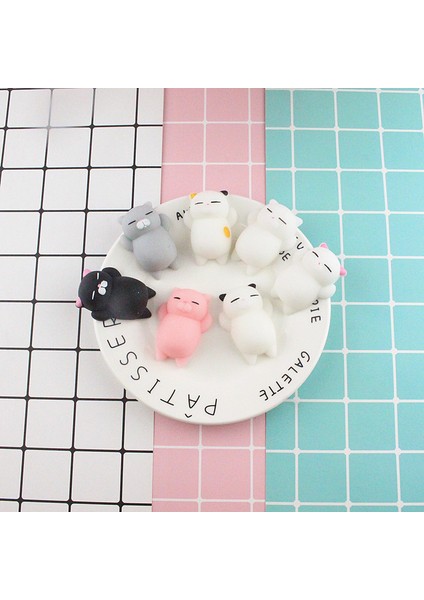 Yama Rengi Stili Oyuncak Squishy Kedi Seti 2 Adet Yumuşak Silikon Kawaii Kediler Üst Giderici Duyusal Hediye Benzersiz Çocuklar ve Yetişkinler Genç Kız Erkek (Yurt Dışından)