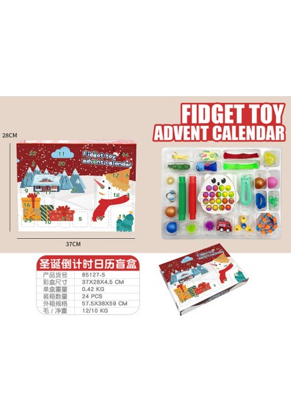 85127-5 Stili 24 Fidget Oyuncak Setleri Advent Takvimi Kutusu Yavaş Yükselen Sıkıştırılabilir Sıkıştırılabilir Çocuk Hediye Erkekler Için (Yurt Dışından)