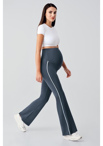 Biyeli Ispanyol Paça Yüksek Bel Esnek Toparlayıcı Hamile Tayt