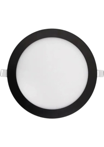 CT-5125B 6W Slim LED Panel Siyah Kasa Yuvarlak Aydınlatma Armatür Soğuk Beyaz 6400K Işık