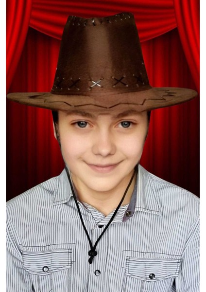 Çocuk Unisex 5'li Nubuk Kovboy Şapkası ( 8-14 Yaş ) fırsatları