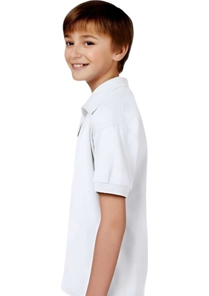 Erkek Çocuk %100 Pamuklu Polo Yaka T-Shirt Günlük ve Okul Uniforma Okul T-Shirt fiyatları