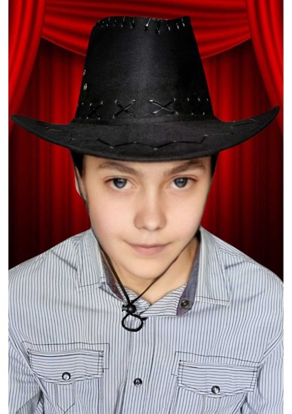 Çocuk Unisex 5'li Nubuk Kovboy Şapkası ( 8-14 Yaş ) fiyatları