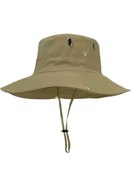 Uv Korumalı Geniş Kenarlı Katlanabilir Safari Outdoor Boonie Yürüyüş ve Plaj Şapkası